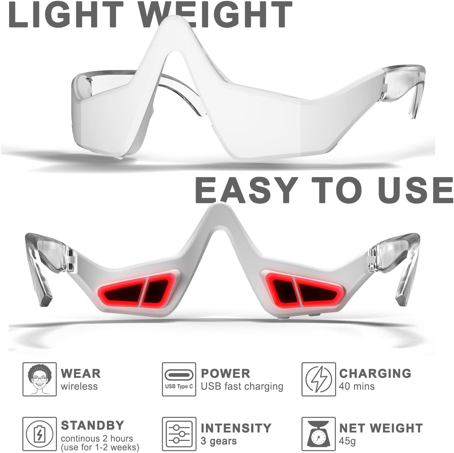 LuxeVision™ Under-Eye Red Light Therapy